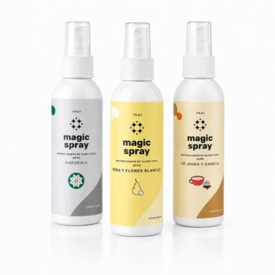 Magic Spray Baño Pack Amora: Gardenia, Pera y Flores Blancas y Té, Mora y Canela