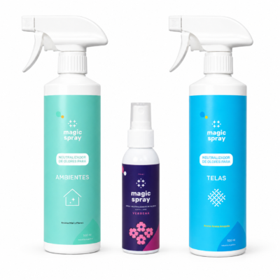 Pack Hogar Magic Spray: Ambientes 500 ml, Baño 75 ml y Telas 500 ml